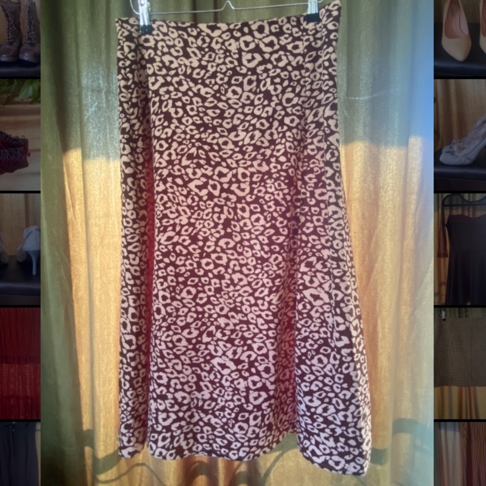 Animal Print Midi Skirt